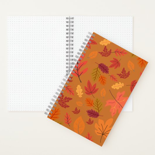 Leaf Collage Notebook Nature Inspired Front & Back Notizblock (Innen)
