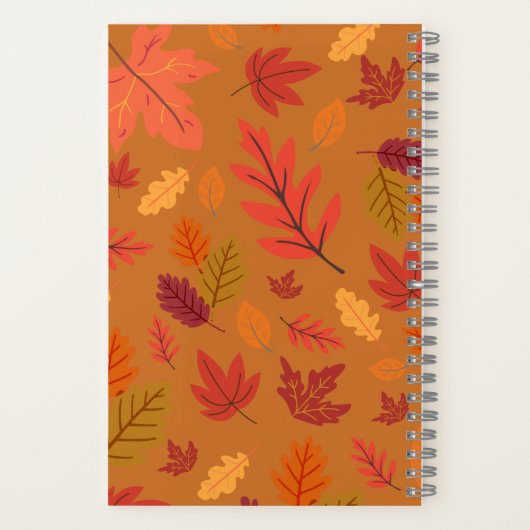 Leaf Collage Notebook Nature Inspired Front & Back Notizblock (Rückseite)
