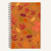 Leaf Collage Notebook Nature Inspired Front & Back Notizblock (Vorderseite)