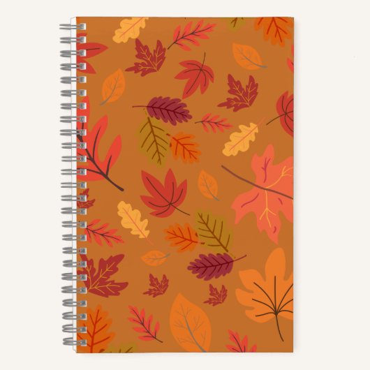 Leaf Collage Notebook Nature Inspired Front & Back Notizblock (Vorderseite)