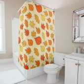 Leaf Concept Pattern. Bleifall und Herbstsymbol, Duschvorhang (Beispiel)