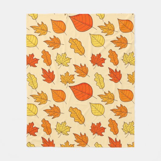 Leaf Concept Pattern. Bleifall und Herbstsymbol, Fleecedecke (Vorderseite)