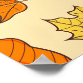 Leaf Concept Pattern. Bleifall und Herbstsymbol, Poster (Ecke)