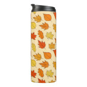 Leaf Concept Pattern. Bleifall und Herbstsymbol, Thermosbecher (Nach rechts gedreht)