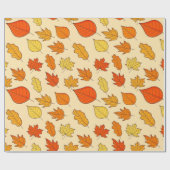 Leaf Concept Pattern. Leaf Fall and Autumn Symbol, Geschenkpapier (Flach)