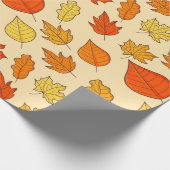 Leaf Concept Pattern. Leaf Fall and Autumn Symbol, Geschenkpapier (Ecke)