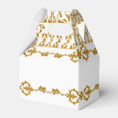 Leaf Damask Art Nouveau Glitzer Empfang Dekoration Geschenkschachtel (Vorderseite)