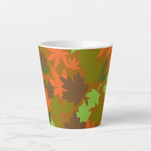 Leaf Design Latte Tasse (Vorderseite)