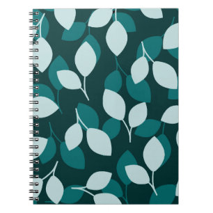 Leaf Design Spiral Foto Notebook Notizblock