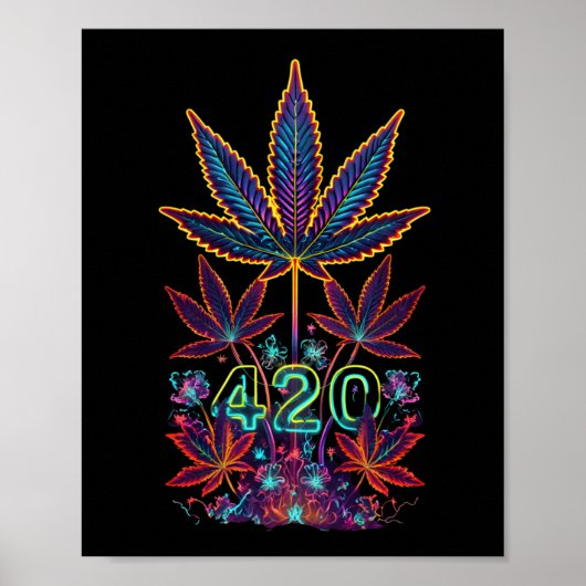 Leaf Design Sticker Poster (Vorne)
