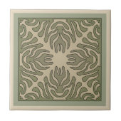 Leaf Design Variation 1 Fliese (Vorderseite)