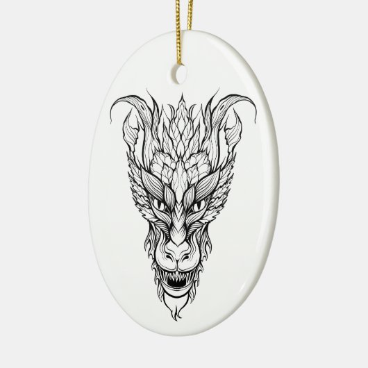 Leaf Dragon Keramik Ornament (Links)