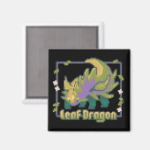 Leaf Dragon, pixel art Magnet (Vorderseite/Rückseite)