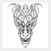 Leaf Dragon Quadratischer Aufkleber (Vorderseite)