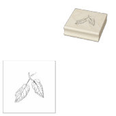 Leaf Duo, Originalwerk Gezeichnet Gummistempel (Stempel)