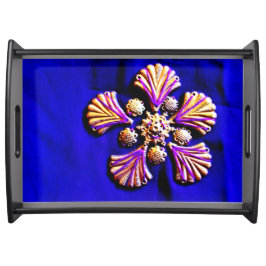 Leaf Embroidery Serviertablett