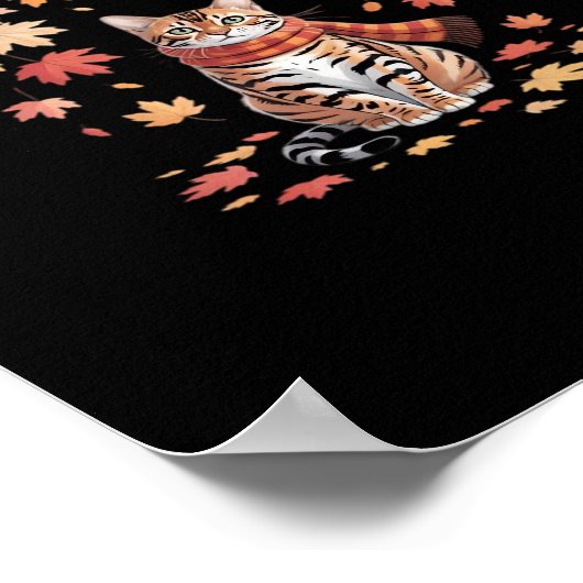 Leaf Fall Tree Hallo Herbst Erntedank Es ist Fall Poster (Ecke)