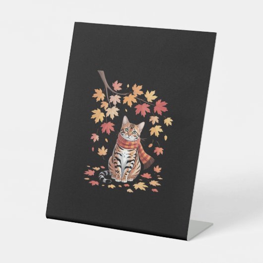 Leaf Fall Tree Hallo Herbst Erntedank Es ist Fall Sockelschild (Vorderseite)