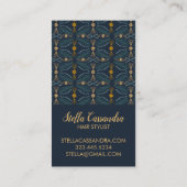 Leaf Feather Elegantes modernes Design Visitenkarte (Rückseite)