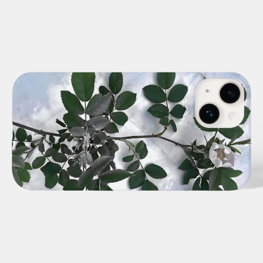 LeaF floraL woW bluE Power Case-Mate iPhone Hülle (Rückseite (Horizontal))