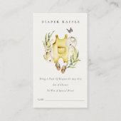 Leaf Foliage Clothe Diaper Raffle Baby Dusche Begleitkarte (Vorderseite)