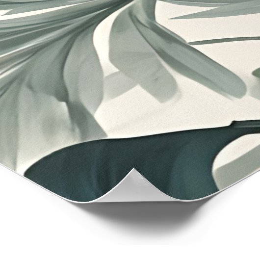 Leaf formt Schönheitsmuster Poster (Ecke)