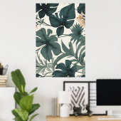 Leaf formt Schönheitsmuster Poster (Heimbüro)