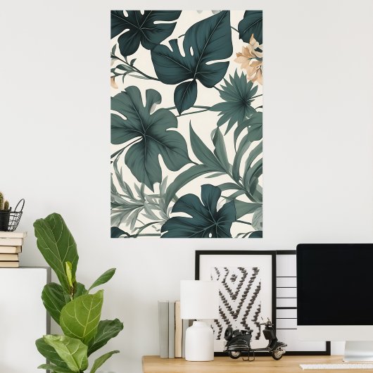 Leaf formt Schönheitsmuster Poster (Heimbüro)