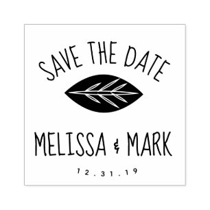 Leaf Fun Letting Save the Date Gummistempel