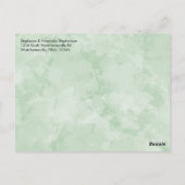 Leaf Green Watercolor Wedding Danke 3 Foto Postkarte (Rückseite)