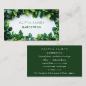 Leaf Grüngarten Hauspflanze Gartenbau Visitenkarte (Vorne/Hinten)