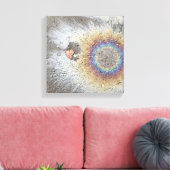 Leaf Heart and Rainbow Leinwände art Leinwanddruck (Insitu (Wohnzimmer))