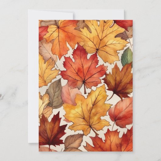 Leaf Heart Probe Dinner Einladung (Rückseite)