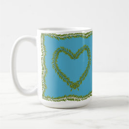 Leaf heart shaped mug kaffeetasse