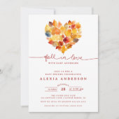 Leaf Herbst in Liebe Babydusche Einladung (Vorderseite)