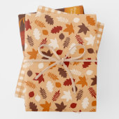 Leaf Herbstdesserts glücklich Erntedankfest Geschenkpapier Set (Beispiel)