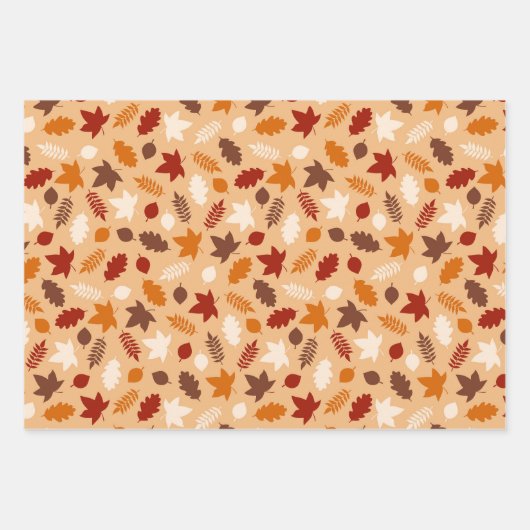 Leaf Herbstdesserts glücklich Erntedankfest Geschenkpapier Set (Vorderseite)