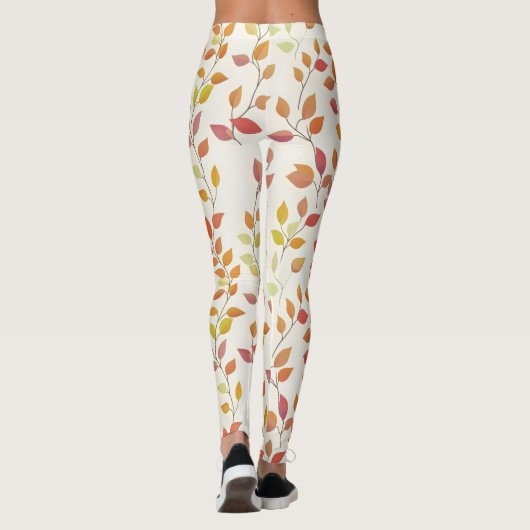 Leaf Herbstfarben Leggings (Rückseite)