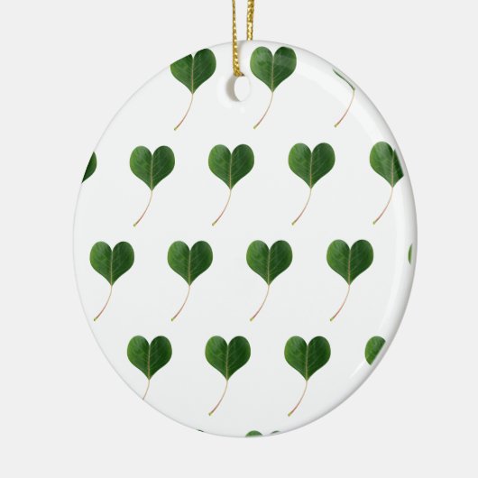 Leaf-Herz Keramik Ornament (Links)