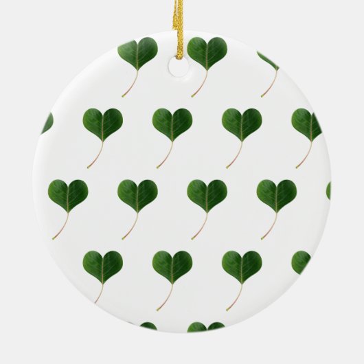 Leaf-Herz Keramik Ornament (Hinten)