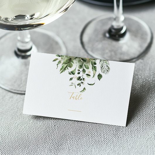 Leaf Hochzeitsempfang Tischnummer Platzkarte