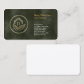 Leaf House Icon Interior Decorator BusinessCard Visitenkarte (Vorne/Hinten)