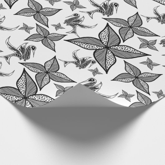 Leaf & Hummingbird Wrapping Paper Geschenkpapier (Ecke)