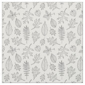 Leaf-Illustrationen Schwarz-Weiß-Muster für Blätte Stoff (Muster)