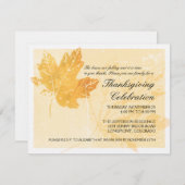 Leaf Imprint Erntedank Celebration Einladungen (Vorne/Hinten)