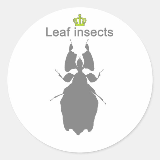 Leaf insects g5 runder aufkleber (Vorderseite)