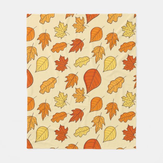 Leaf-Konzept: Muster für Autumn Symbol Fleecedecke (Vorderseite)