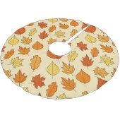 Leaf-Konzept: Muster für Autumn Symbol Polyester Weihnachtsbaumdecke (Schrägansicht)