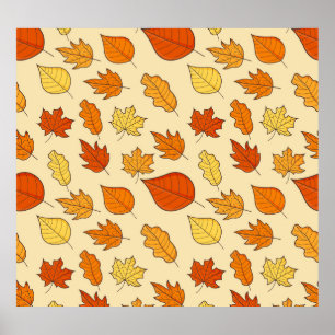 Leaf-Konzept: Muster für Autumn Symbol Poster