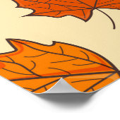 Leaf-Konzept: Muster für Autumn Symbol Poster (Ecke)